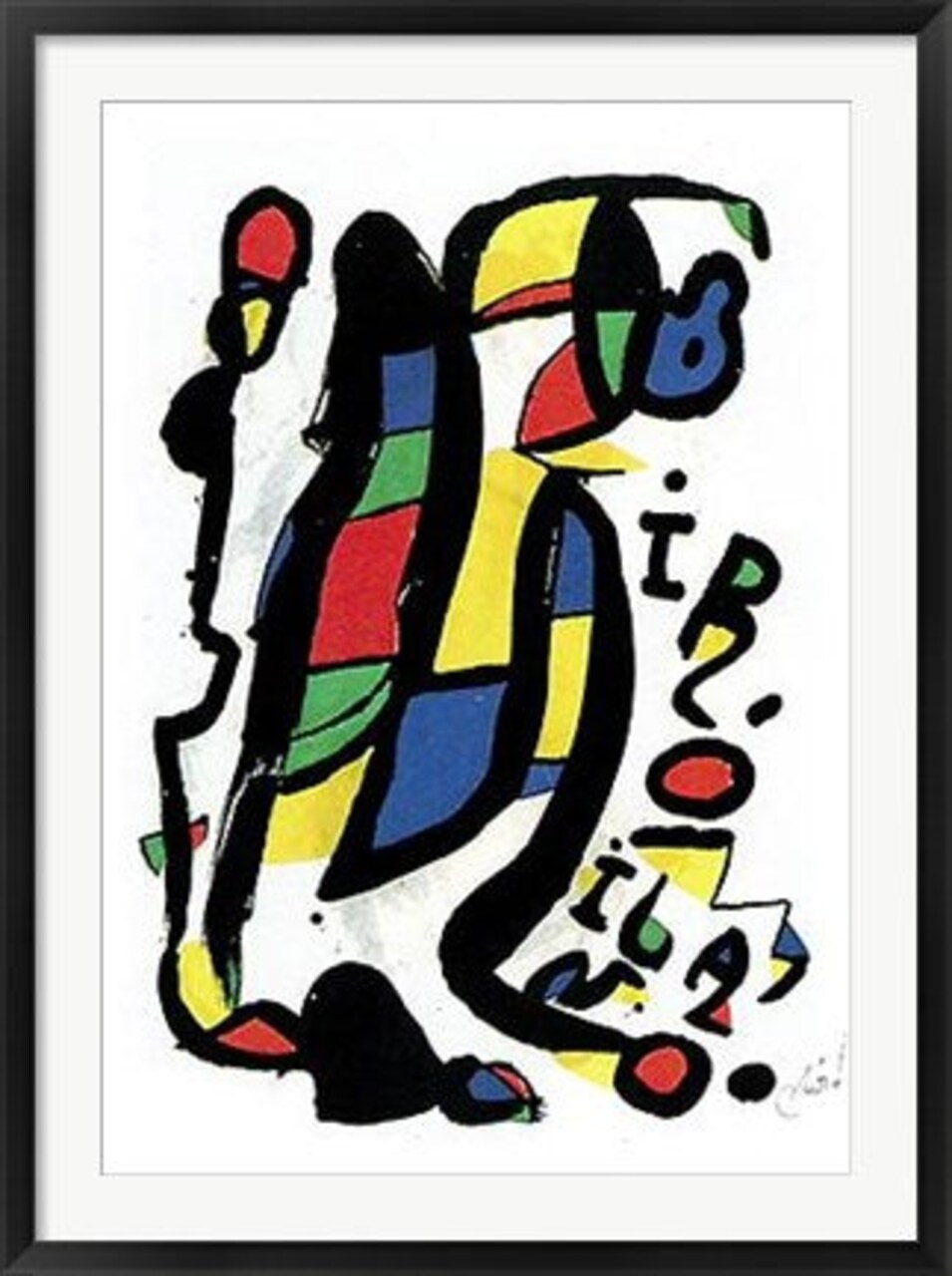Framed Art Milano by Joan Miró - Modern Abstract 38x26.5 inches